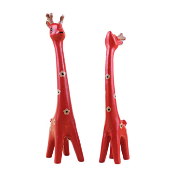 FQ Marke Tisch Dekoration 3d Handwerk Giraffe Statuen Spielzeug aus Holz Tier